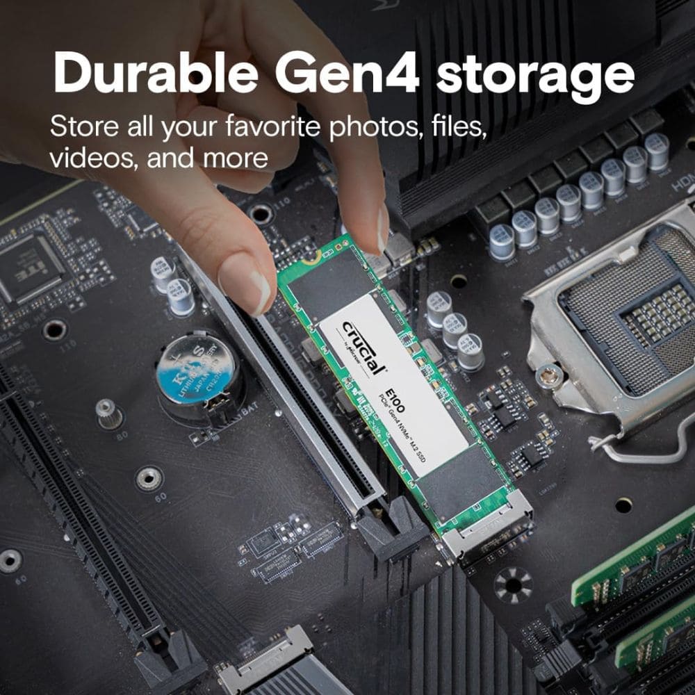Disco solido CRUCIAL E100 1TB M.2 NVMe PCIe 2280 Gen 4