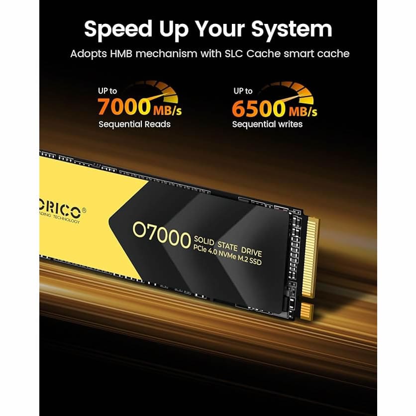 Disco Solido ORICO NVMe PCIe 4.0 de 2TB M.2 Disipación de Calor