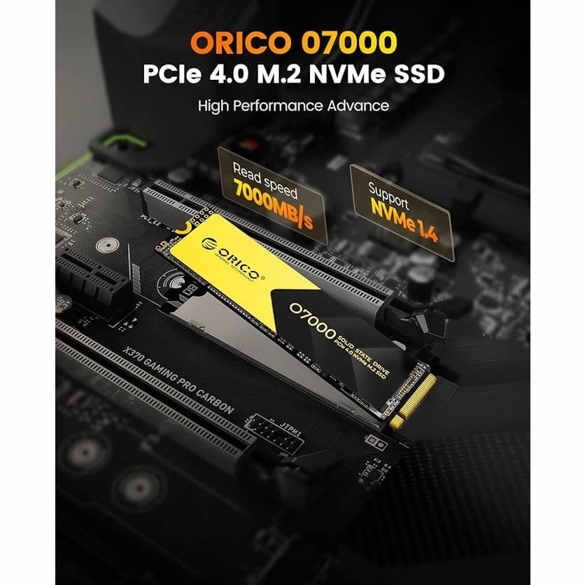 Disco Solido ORICO NVMe PCIe 4.0 de 2TB M.2 Disipación de Calor