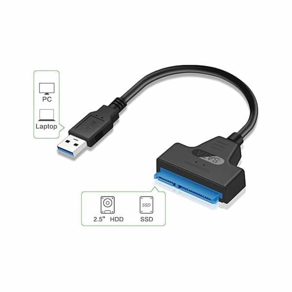 Adaptador Cable Sata a USB 3.0 - DISCO DURO Y MEMORIAS 