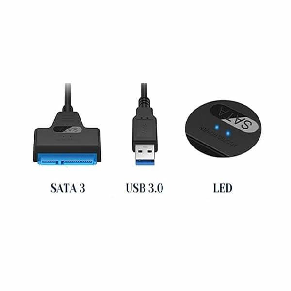 Adaptador Cable Sata a USB 3.0 - DISCO DURO Y MEMORIAS 