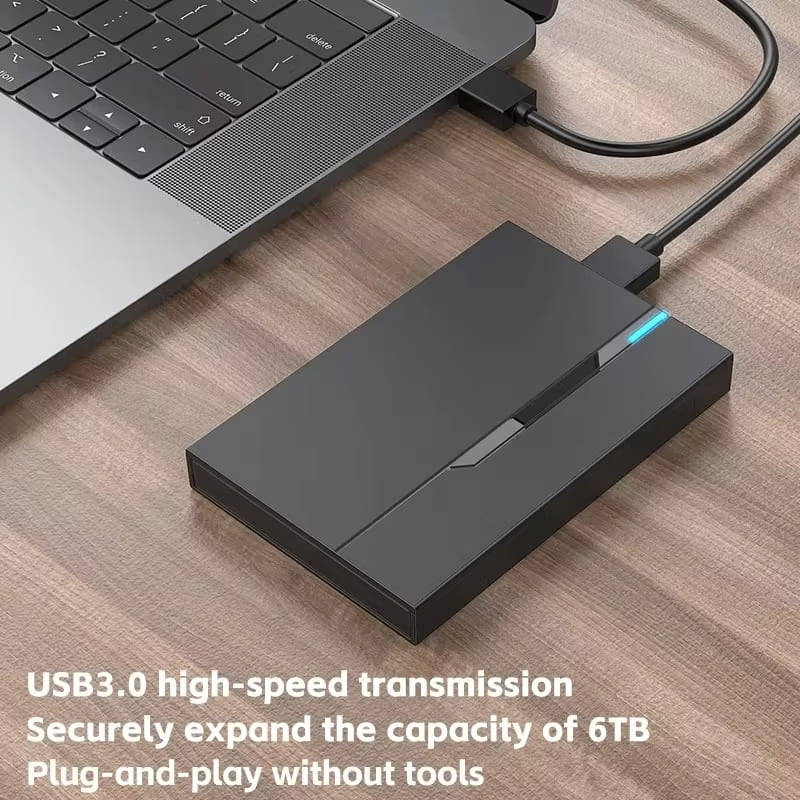 Caja Externa para Disco Solido USB-C a USB-A SATA  III 2.5