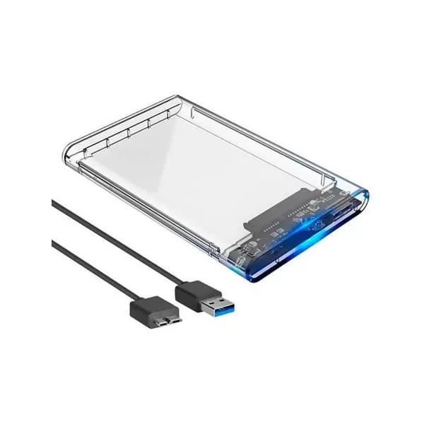 Caja Externa Sata Disco Duro 2.5'' USB 3.0 Transparente