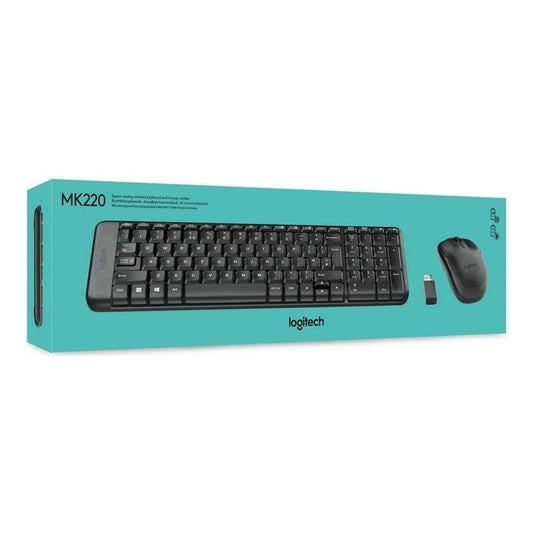 Kit Teclado y mouse inalámbrico Logitech MK220 Español Latinoamérica - DISCO DURO Y MEMORIAS 