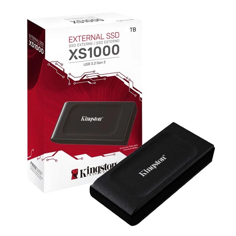 Disco Solido Externo 2TB Kingston XS1000 USB 3.2 Gen 2