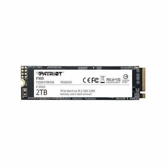 Disco Solido Patriot P300 M.2 PCIe Gen 3x4 2TB - DISCO DURO Y MEMORIAS 