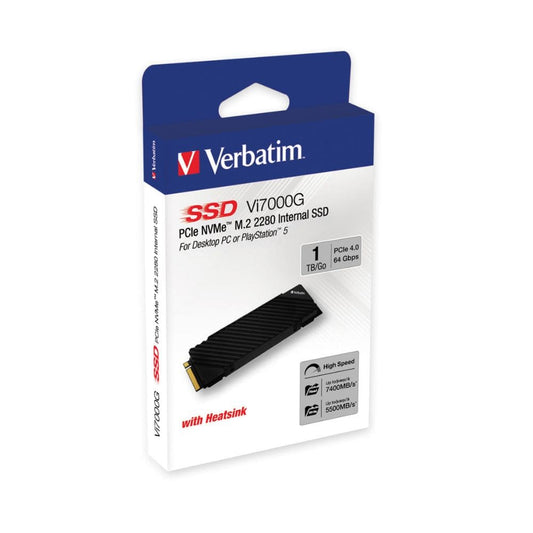 Disco solido Verbatim Vi7000G PCIe NVMe M.2 SSD de 1TB