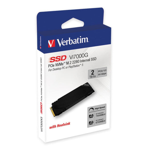 Disco solido Verbatim Vi7000G PCIe NVMe M.2 SSD de 2TB