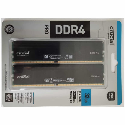 Kit Memoria RAM Crucial DDR4 32GB (2*16GB) 3200 MHz PC - DISCO DURO Y MEMORIAS 