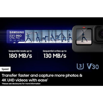 Memoria Micro Sd Samsung 128 Gb  Pro Plus Con Lector Usb 180MB/s