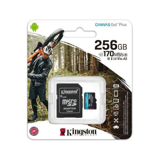 Memoria Microsd Kingston 256gb Canva Go plus 170mb/s - DISCO DURO Y MEMORIAS 