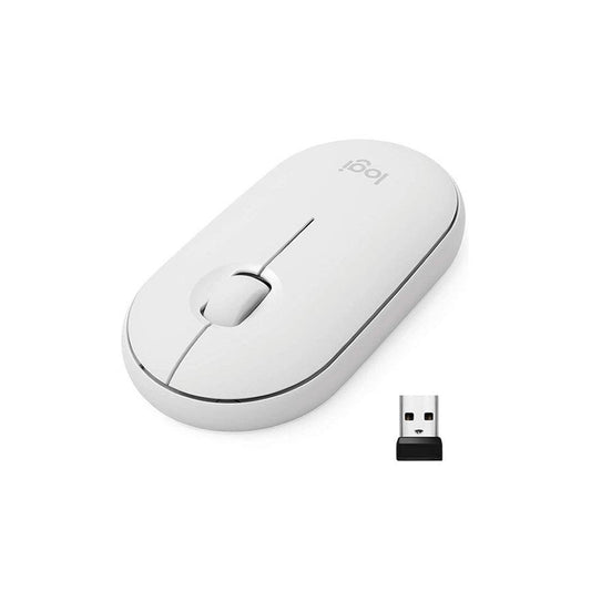 Mouse Logitech PEBBLE M350 Inalámbrico Bluetooth Blanco - DISCO DURO Y MEMORIAS 