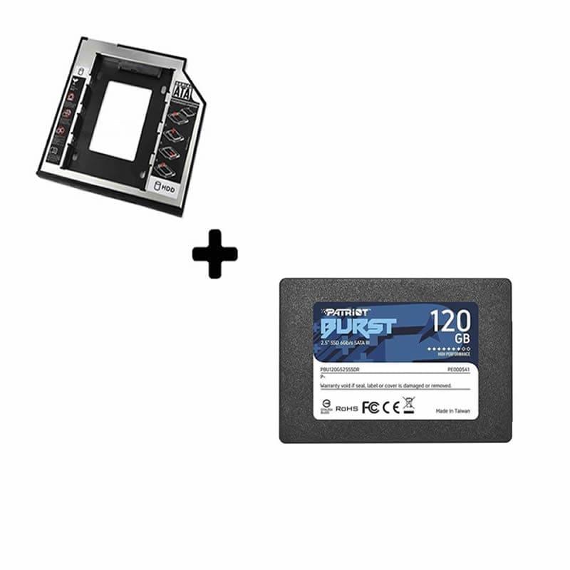 Disco Solido Ssd Patriot 120gb + Caddy - DISCO DURO Y MEMORIAS 