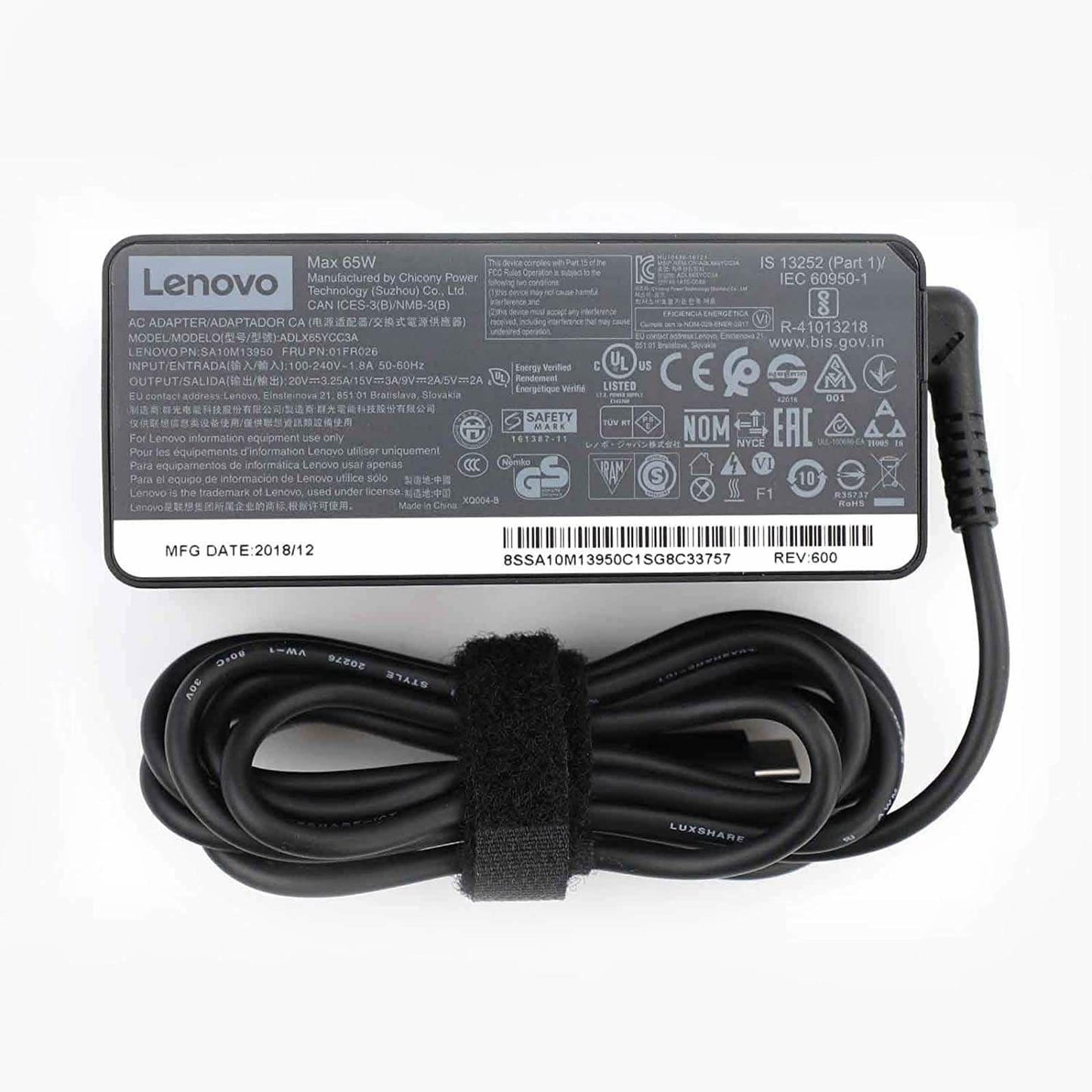 Cargador Portatil Lenovo Thinkpad Usb Tipo C 65W - Disco duro y memorias